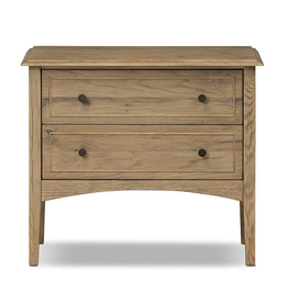 Maggie Nightstand in Aged Smoked Oak Resawn