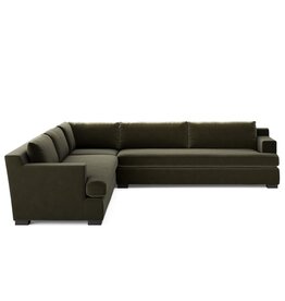 Crispin 3 Piece Sectional in Surrey Olive