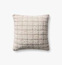 Magnolia Home by Joanna Gaines x Loloi Erin Pillow, Ivory/Beige 18x18