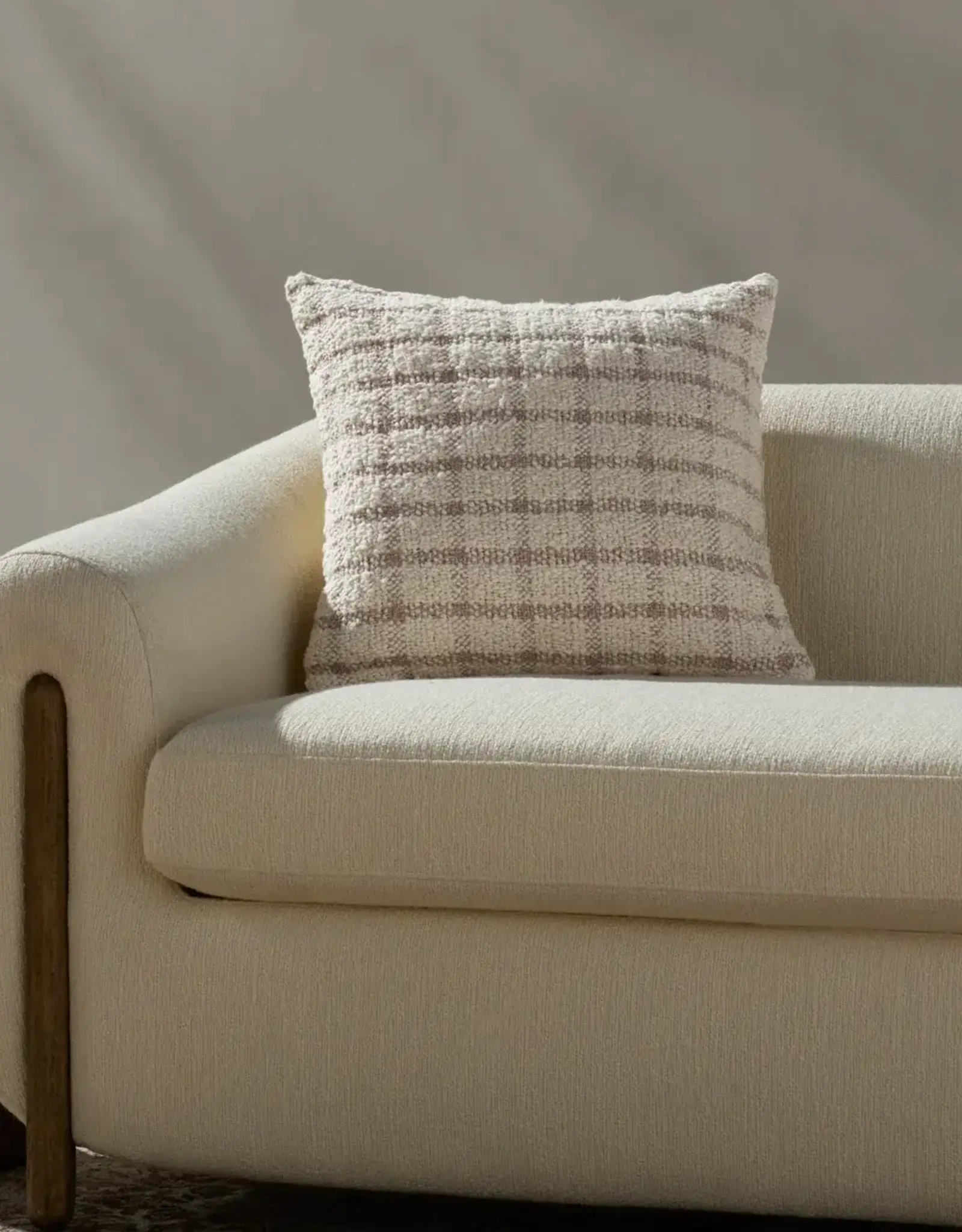 Magnolia Home by Joanna Gaines x Loloi Erin Pillow, Ivory/Beige 18x18