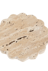 Travertine Scalloped Plate Small