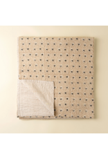 Clover Block Print Kantha Bed Blanket
