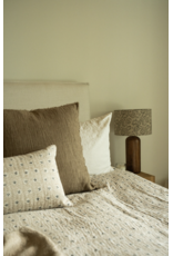 Clover Block Print Kantha Bed Blanket
