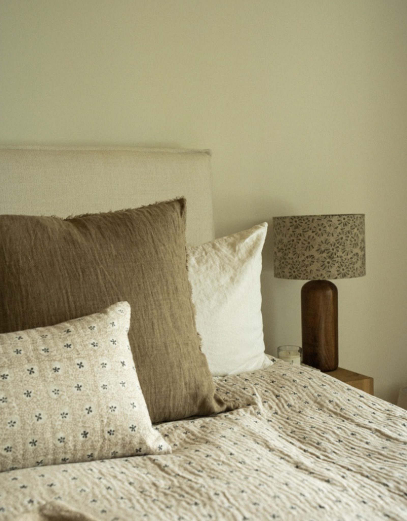 Clover Block Print Kantha Bed Blanket