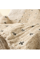 Clover Block Print Kantha Bed Blanket