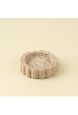 Travertine Scalloped Plate Small