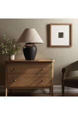 Russo Table Lamp, Aged Black Terracotta