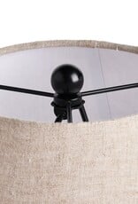 Russo Table Lamp, Aged Black Terracotta
