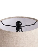 Russo Table Lamp, Aged Black Terracotta