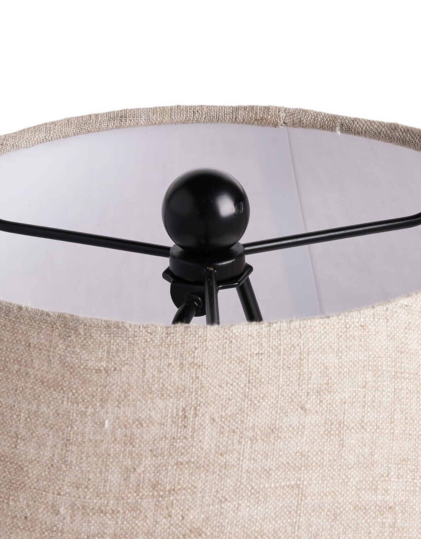 Russo Table Lamp, Aged Black Terracotta