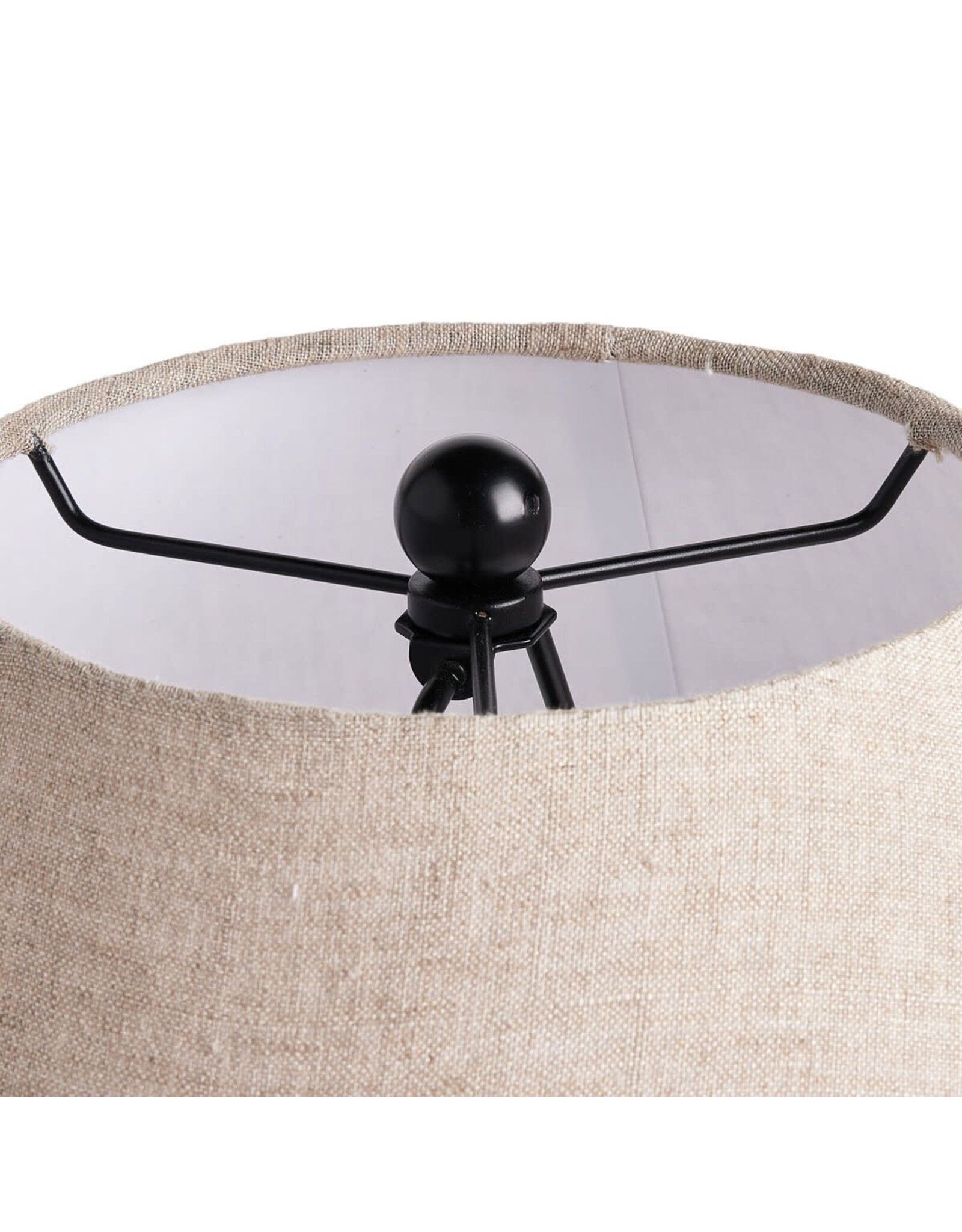 Russo Table Lamp, Aged Black Terracotta