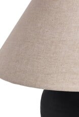 Russo Table Lamp, Aged Black Terracotta