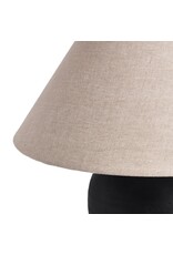 Russo Table Lamp, Aged Black Terracotta