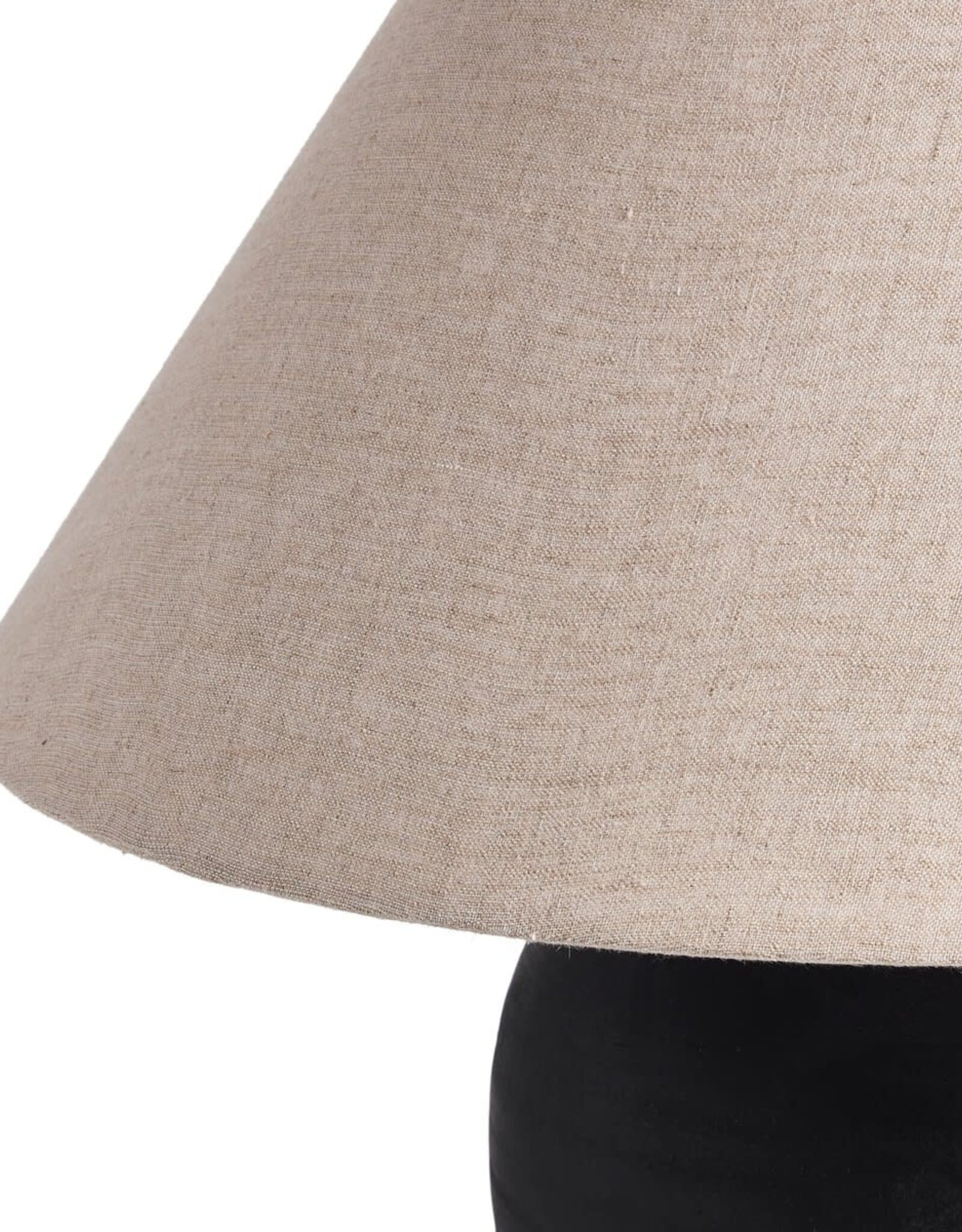 Russo Table Lamp, Aged Black Terracotta