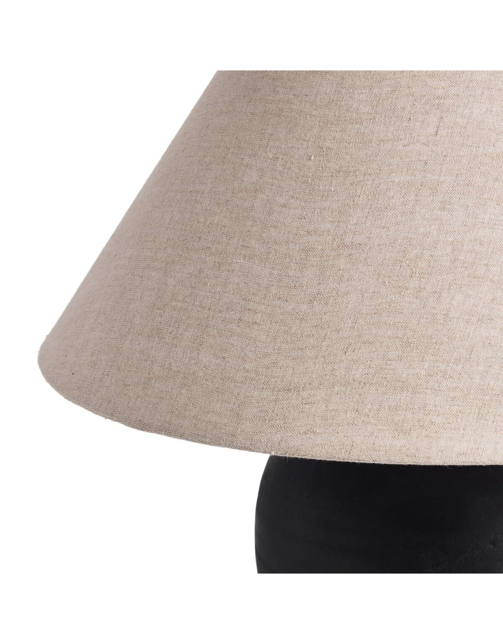 Russo Table Lamp, Aged Black Terracotta