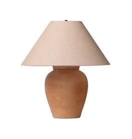 Russo Table Lamp, Aged Natural Terracotta