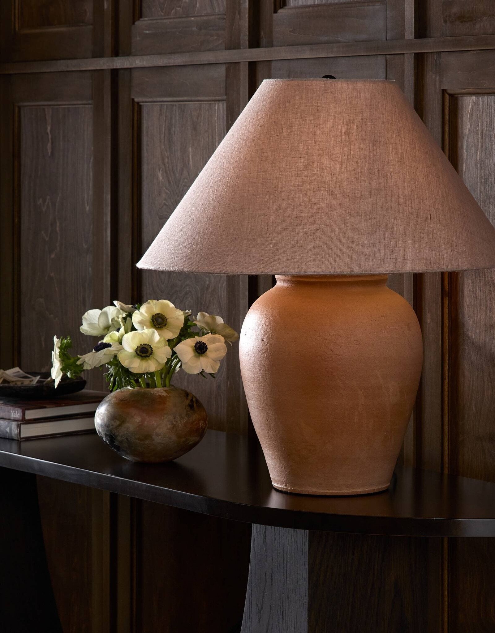 Russo Table Lamp, Aged Natural Terracotta