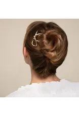 Mini Metal Bow French Hair Pin - Gold