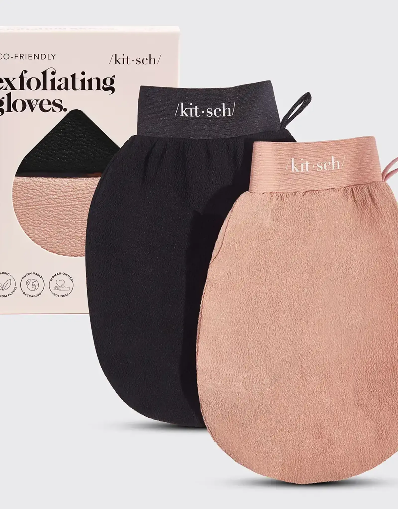 Exfoliating Gloves 2pc Set - Black & Terracotta