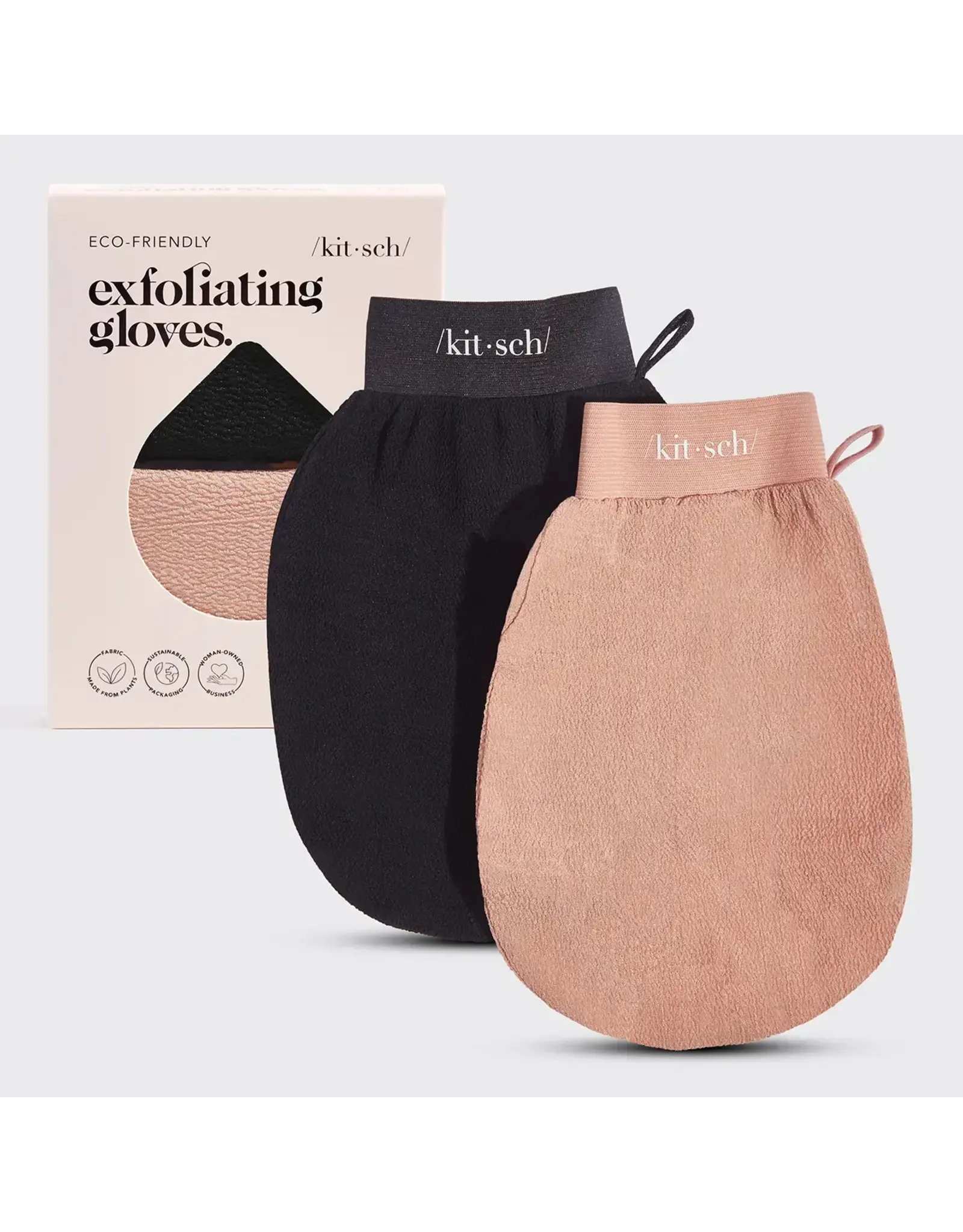 Exfoliating Gloves 2pc Set - Black & Terracotta