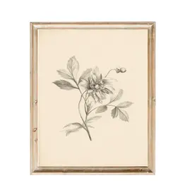 Vintage Flower Art Print 8x10
