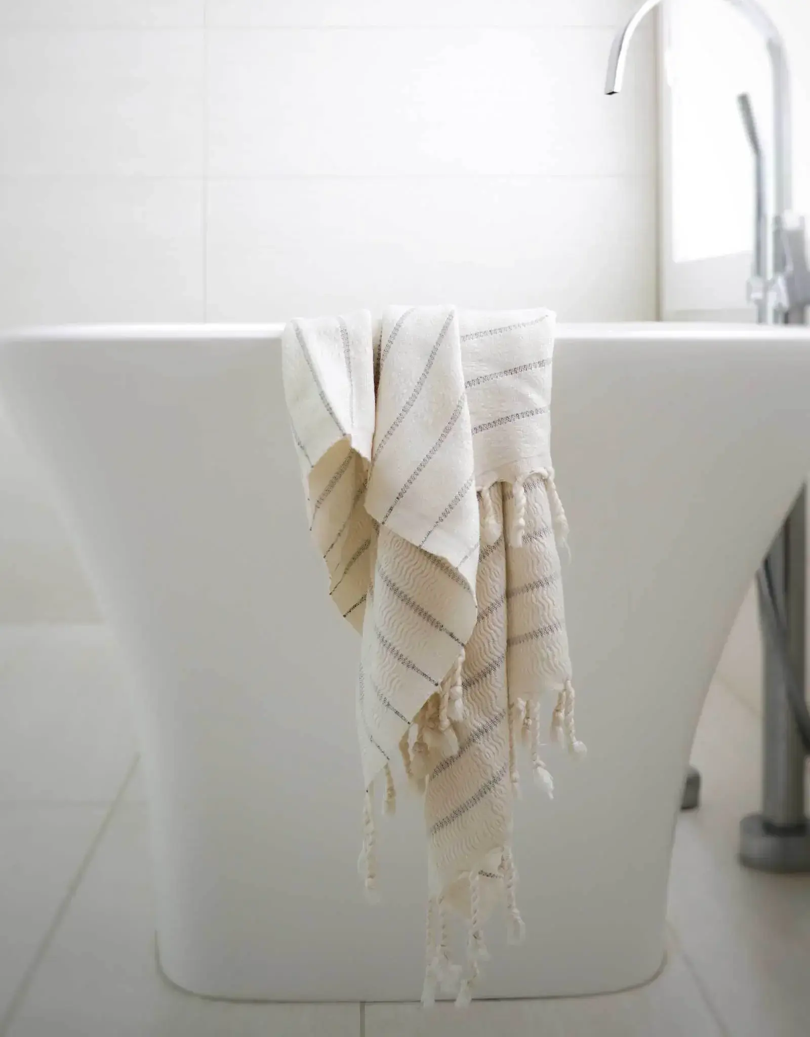 Turkish Towel - Bamboo Striped - Mist