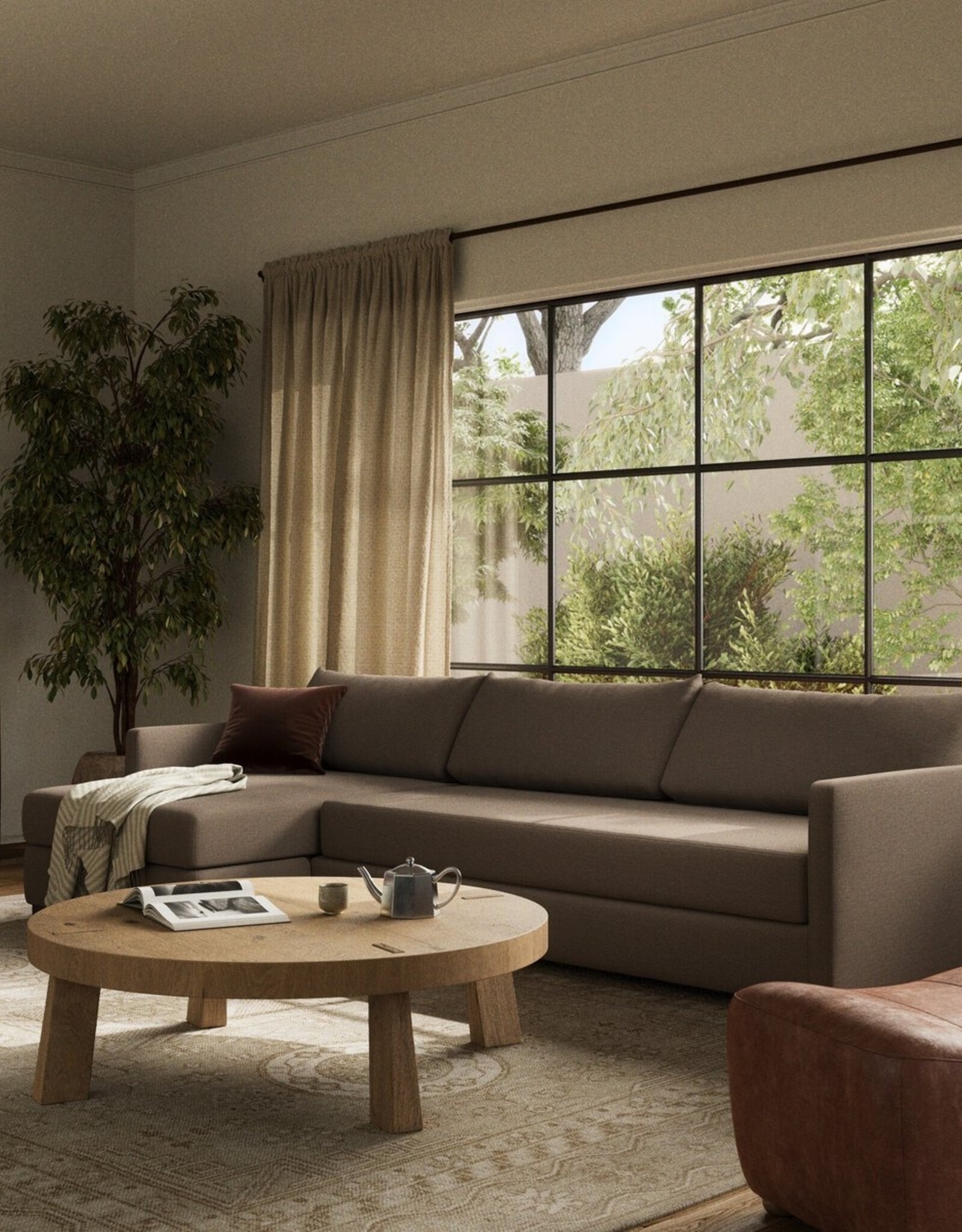 Wickham 2-Piece Sleeper Sectional in Savoy Coffee
