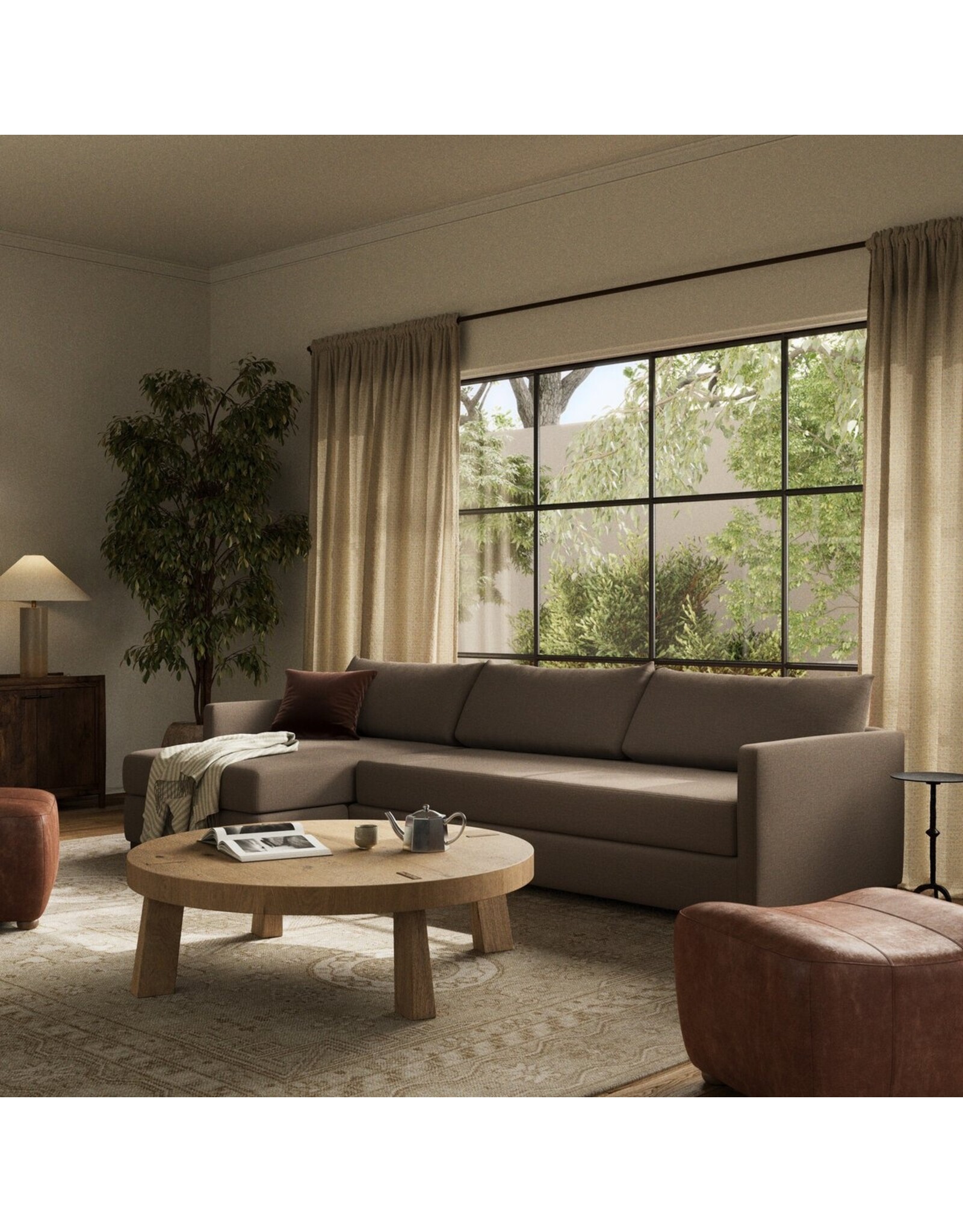 Wickham 2-Piece Sleeper Sectional in Savoy Coffee