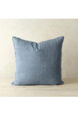 Lina Linen Pillow, Arctic Blue 24x24