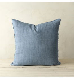 Lina Linen Pillow, Arctic Blue 24x24