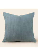 Lina Linen Pillow, Arctic Blue 24x24