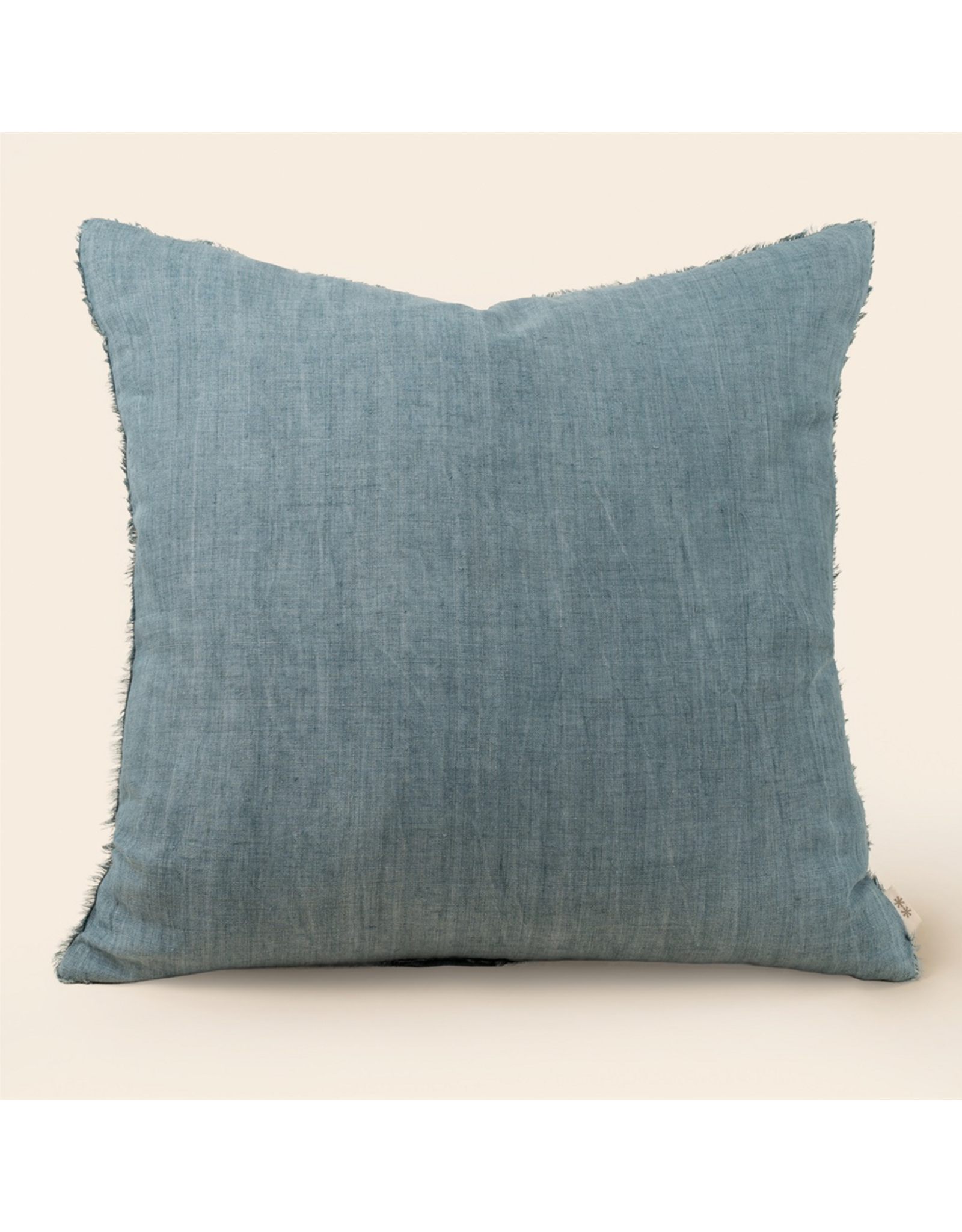 Lina Linen Pillow, Arctic Blue 24x24