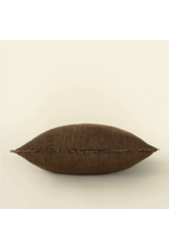 Lina Linen Pillow, Mocha 24x24