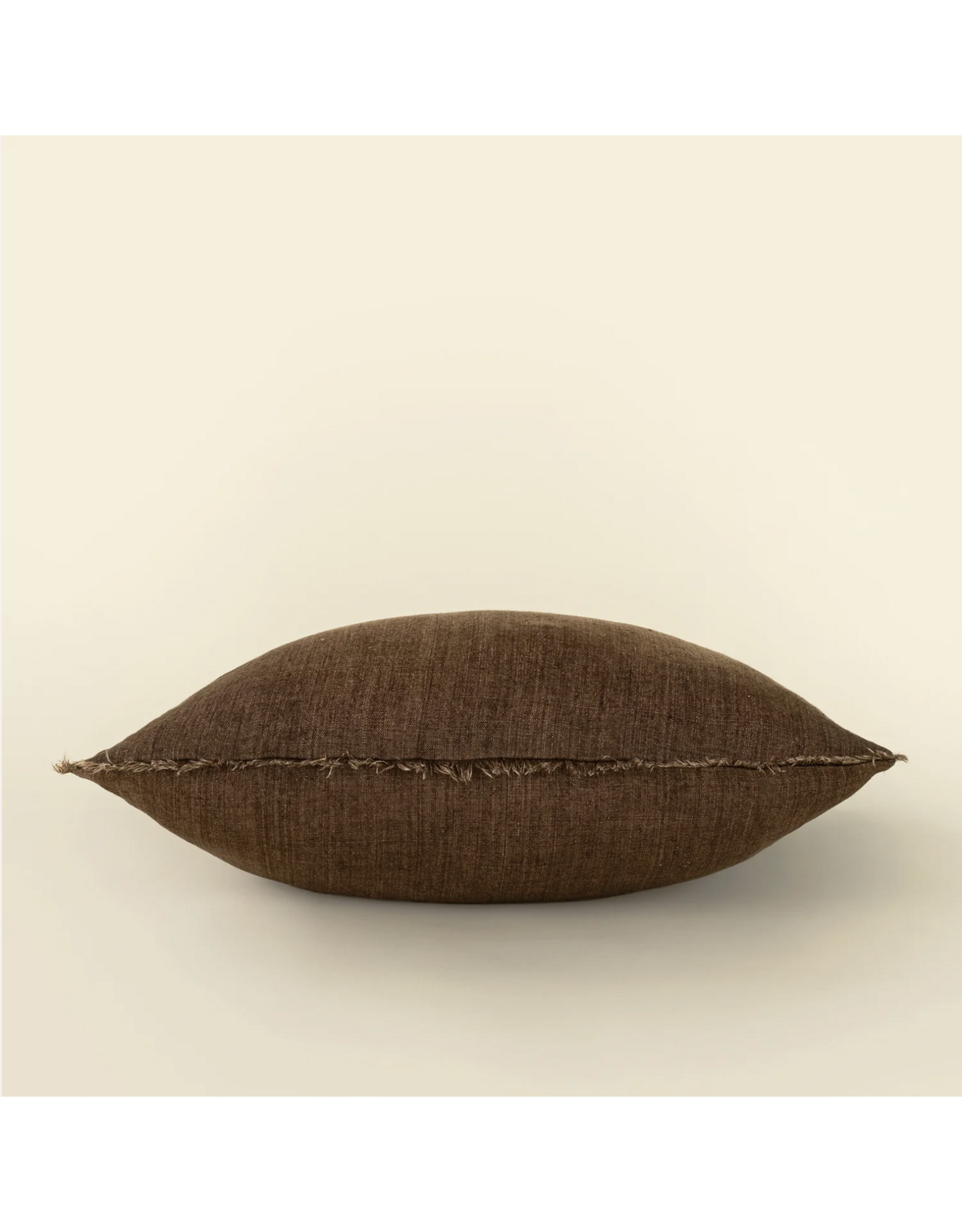 Lina Linen Pillow, Mocha 24x24