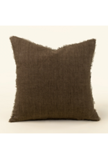 Lina Linen Pillow, Mocha 24x24