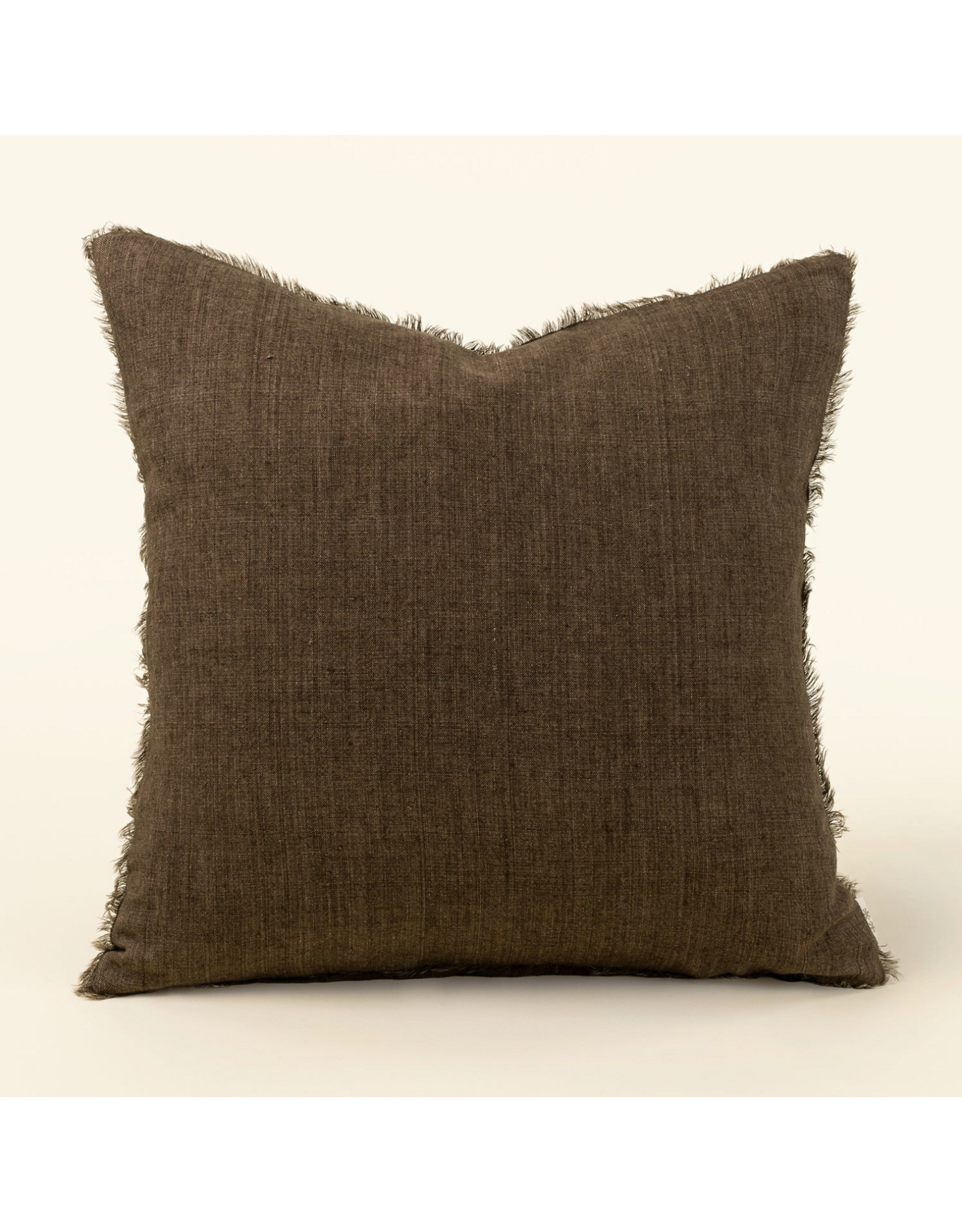 Lina Linen Pillow, Mocha 24x24
