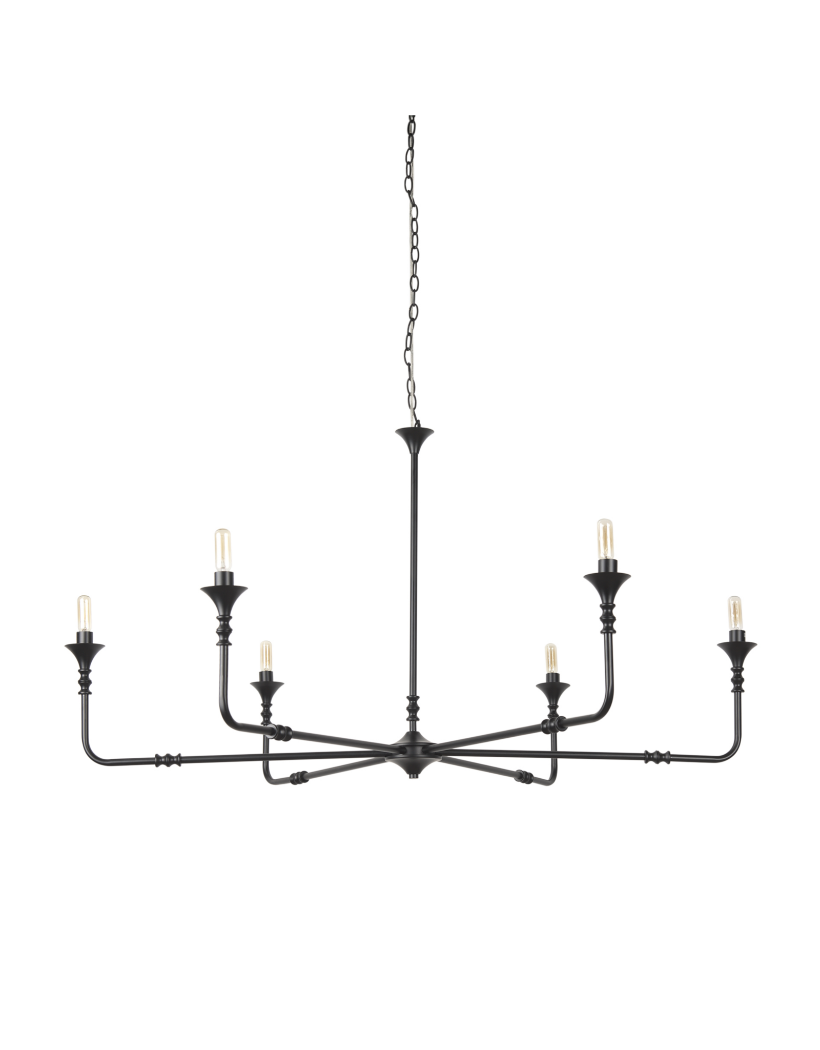 Gabriel Large Matte Black Chandelier