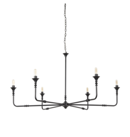 Gabriel Large Matte Black Chandelier