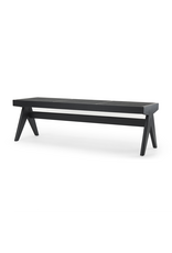 Arvin Black Wooden Bench