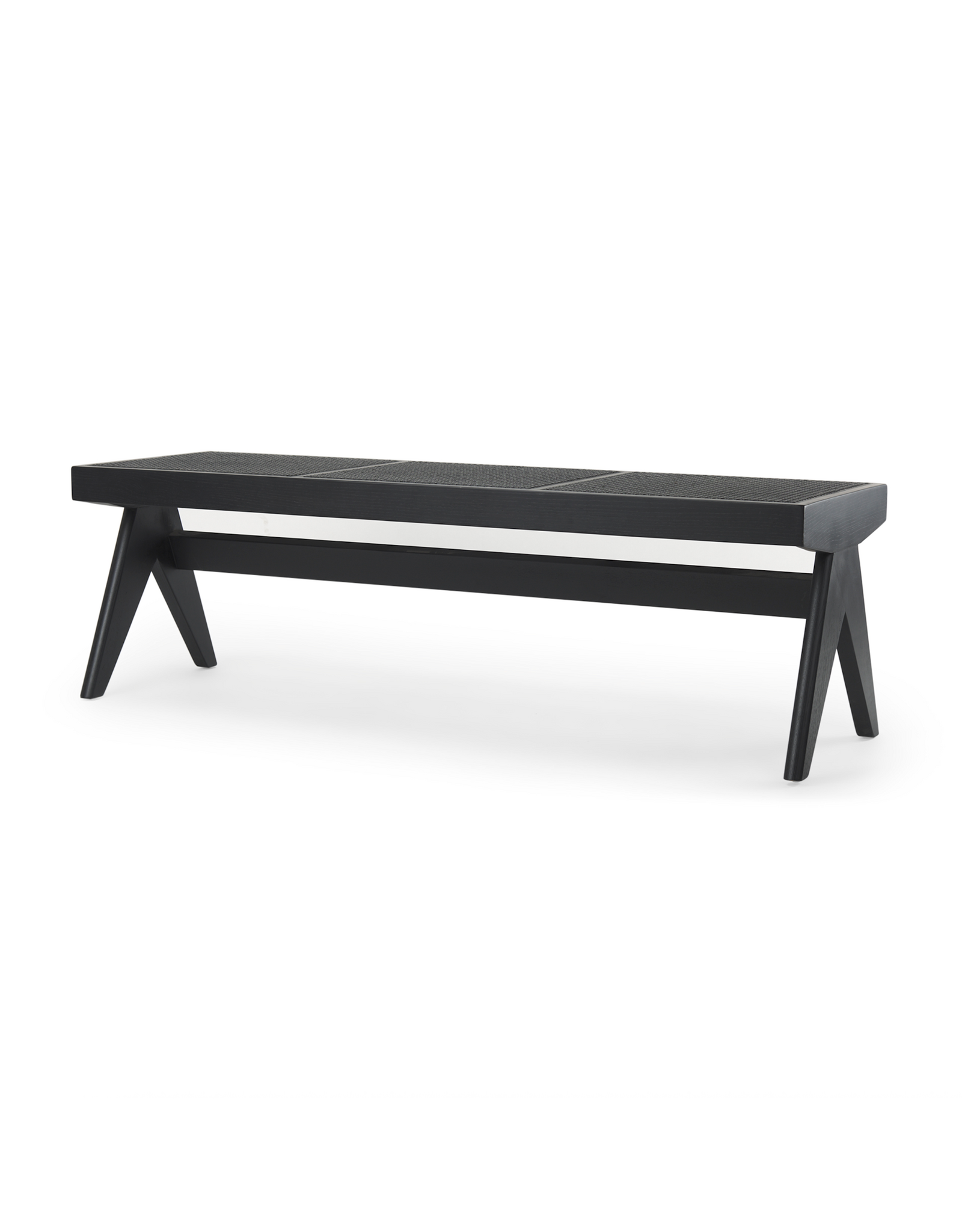 Arvin Black Wooden Bench