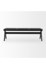 Arvin Black Wooden Bench
