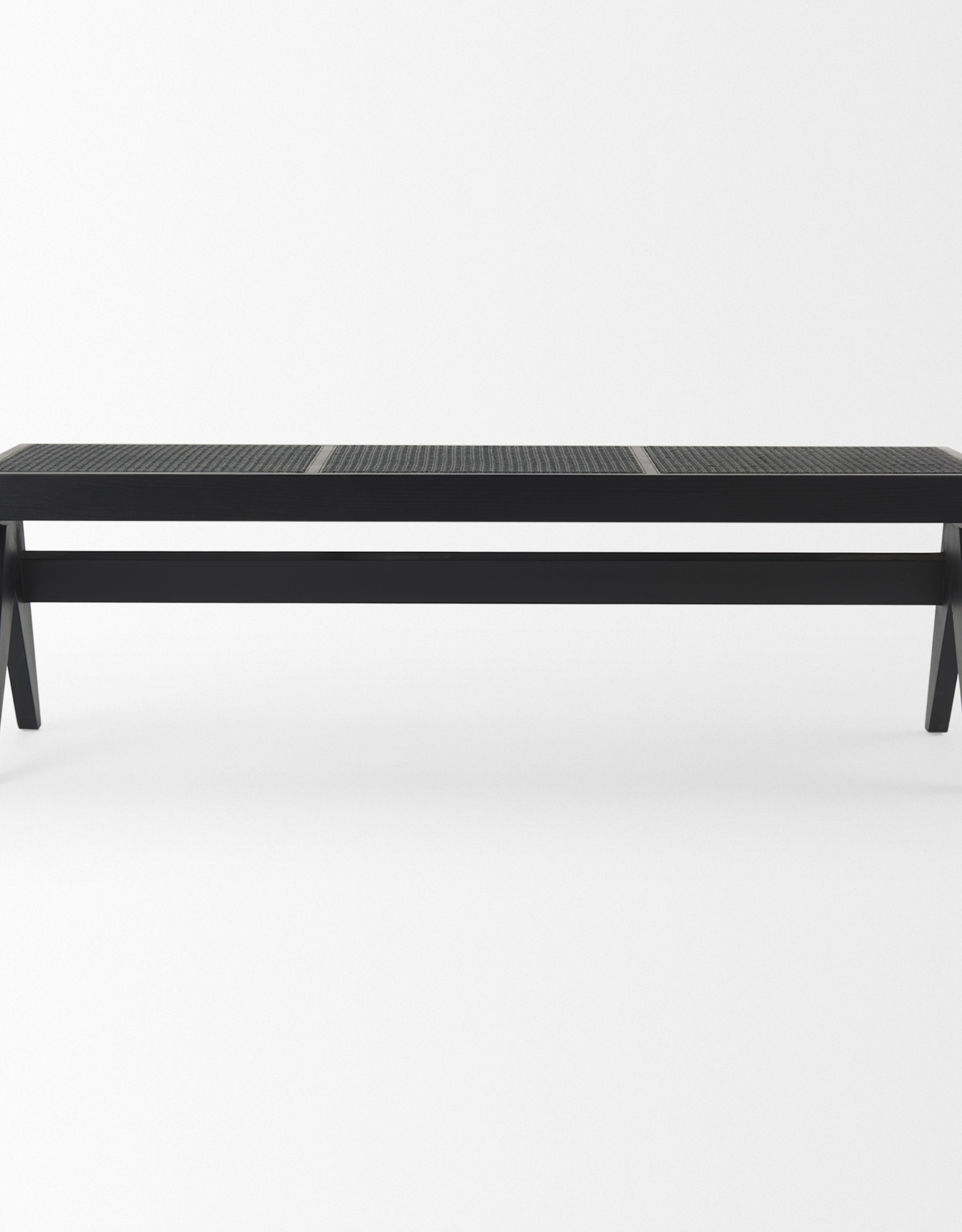 Arvin Black Wooden Bench