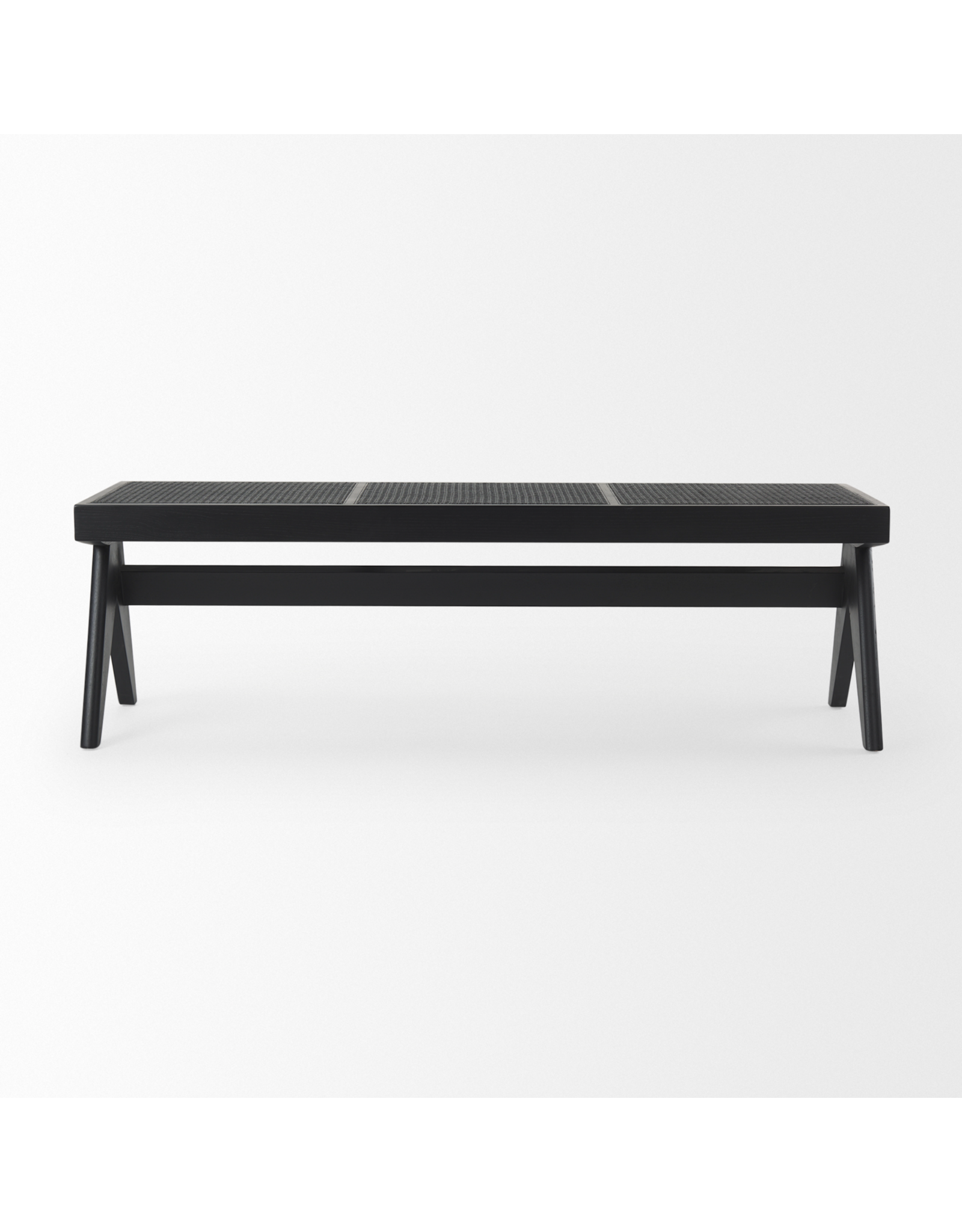 Arvin Black Wooden Bench