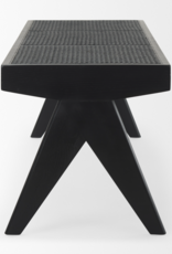 Arvin Black Wooden Bench