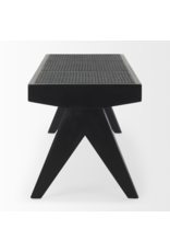 Arvin Black Wooden Bench