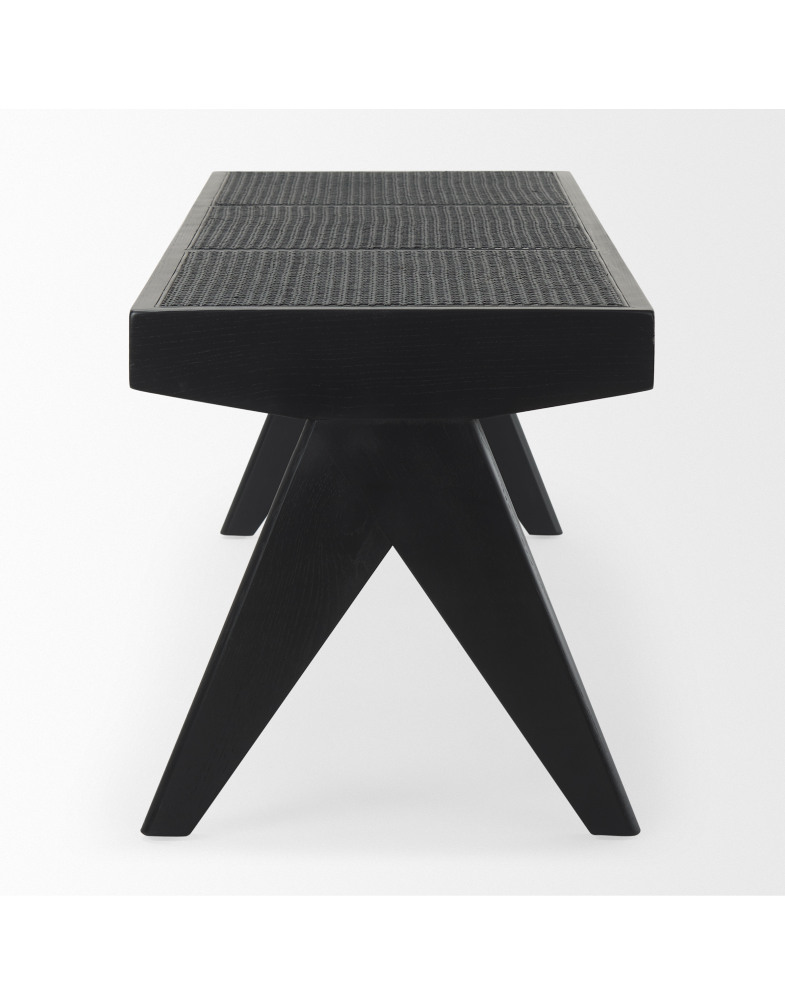 Arvin Black Wooden Bench