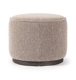 Sinclair Round Ottoman, Barrow Taupe