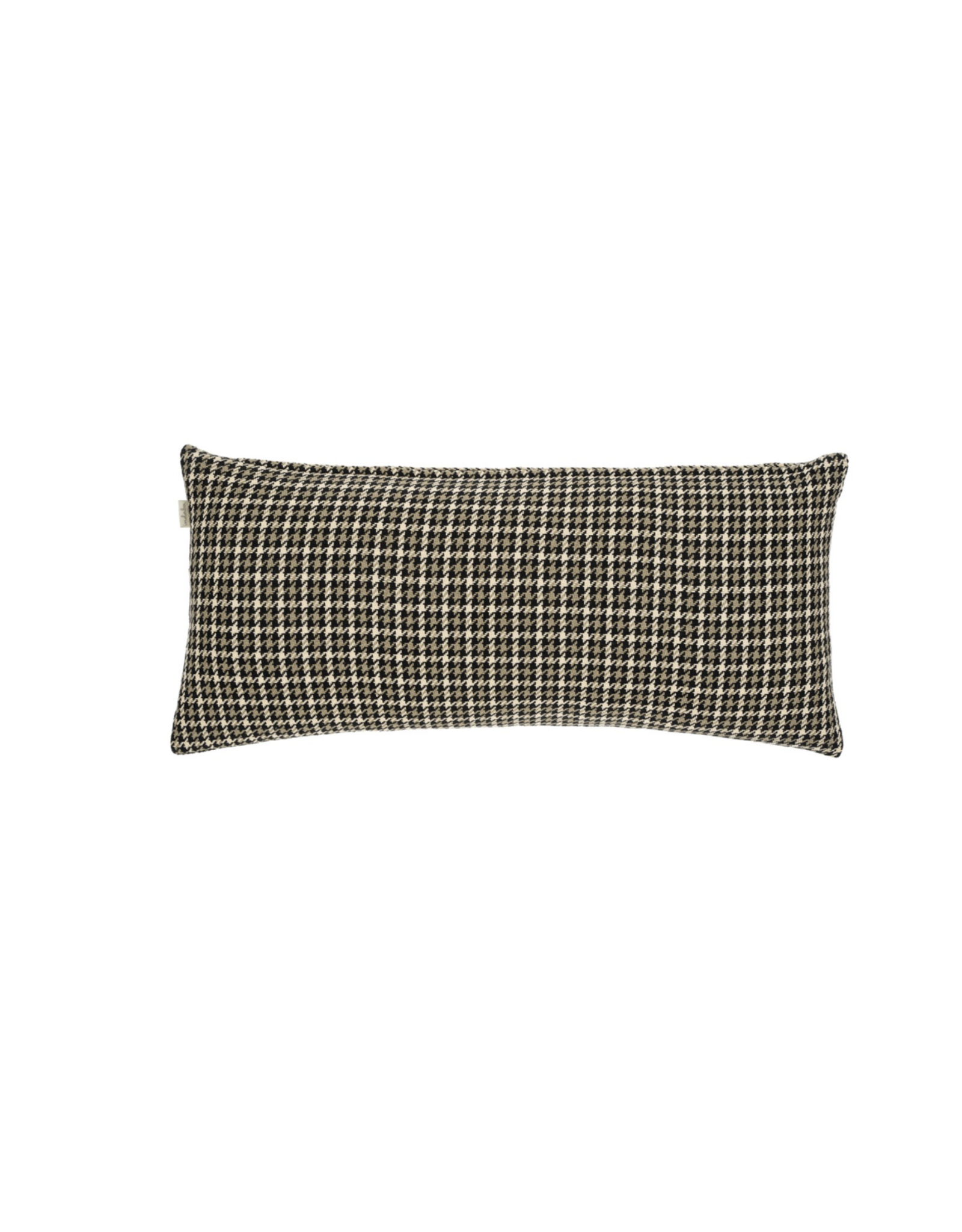 Brown Houndstooth Pillow, 14x31