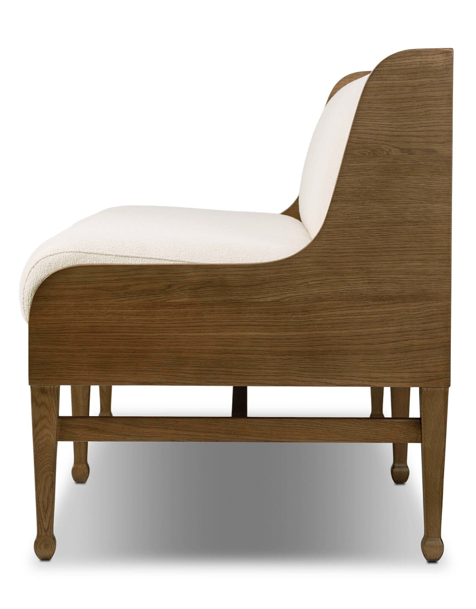 Priscilla Dining Bench- 74", Crypton Wayfarer Snow