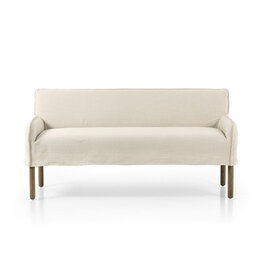 Addington Slipcover Bench, Brussels Natural